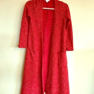 Lularoe Sarah long sweater, sz xsmall